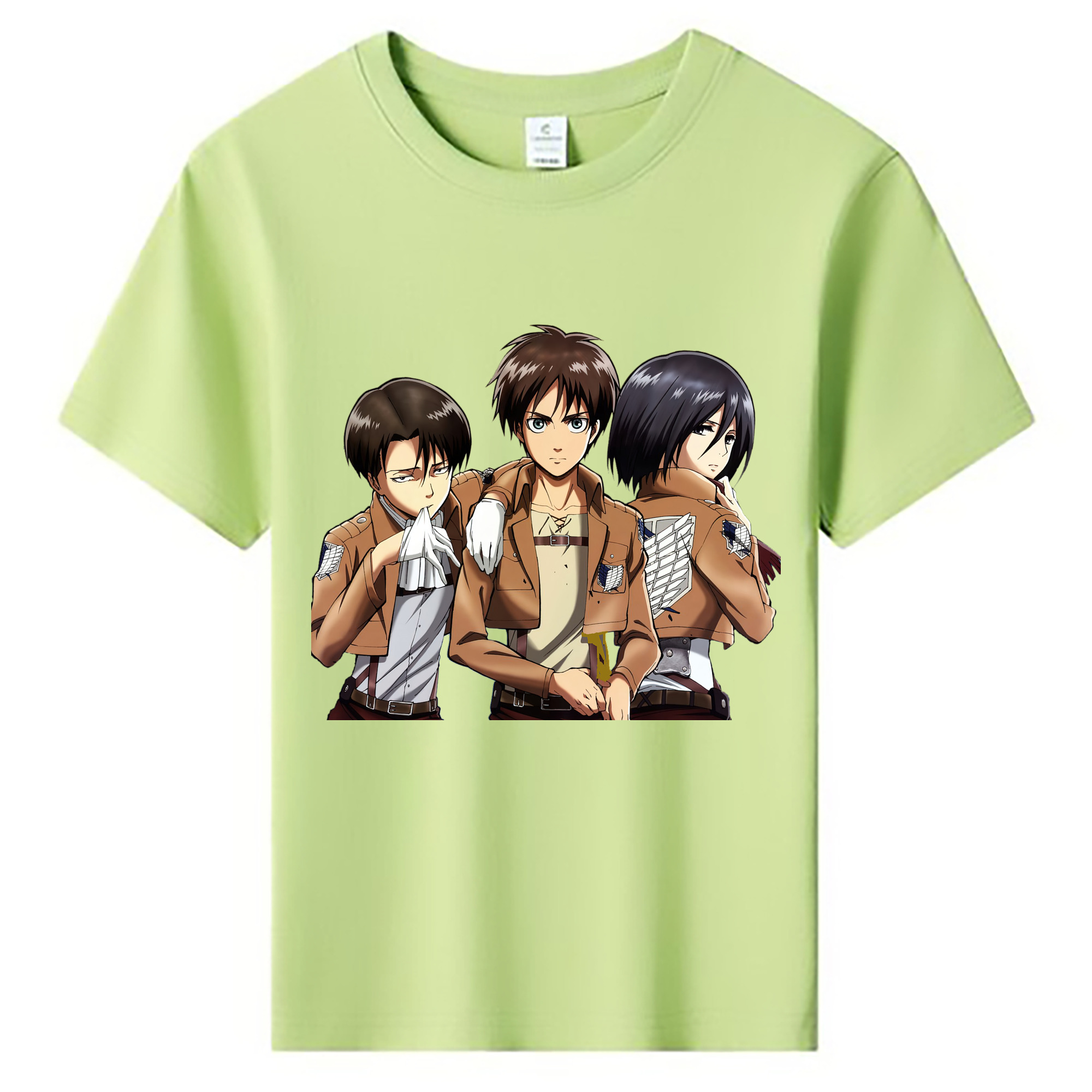 （画像用） 進撃の巨人 エレン･イェーガー Attack on Titan Eren Jäger 綿100％キッズTシャツ（フロントプリント）